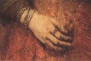 REMBRANDT Harmenszoon van Rijn Datail of The femish Bride (mk33) France oil painting artist